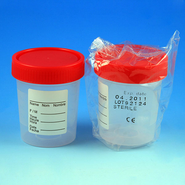 90mL 150mL Sample Cups Sample Containers Leak Proof Screw Cap for Lab Home  Red