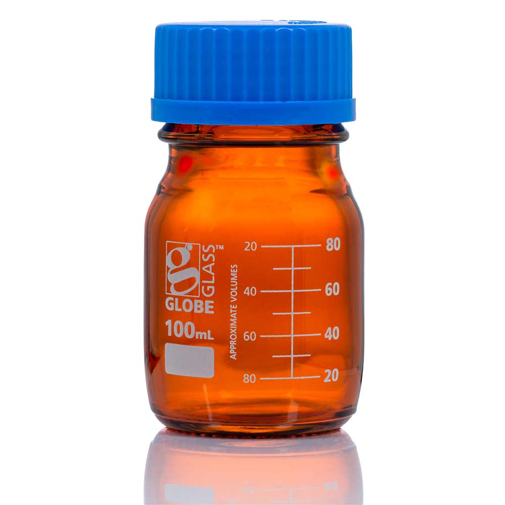 Globe Glass Amber Media Bottles - Producers of Exceptional Quality  Laboratory Supplies