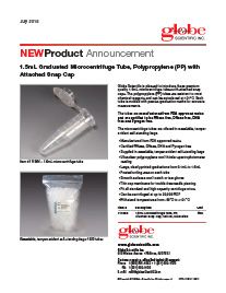 New Product Announcement - 111564 Microcentrifuge Tubes