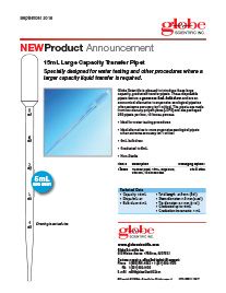New Product Announcement - Large Capacity Transfer Pipet