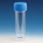 Container, Universal, 30mL, Attached Screwcap, PS, Conical Bottom, Self-Standing