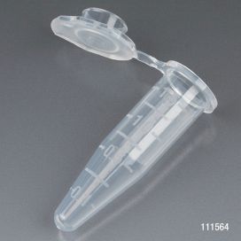 1.5mL Microcentrifuge Tube, PP, Attached Snap Cap, NATURAL, Graduated, Certified Rnase, DNase, Pyrogen & Human DNA Free, Self-Standing Tamper Evident Bag