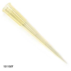 Certified Pipette Tips, 1-200uL, Universal, Yellow, 54mm, Reloading Stack, 96/Tray, 10 Trays/Stack