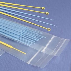 Inoculation Loop, Flexible, 10uL, Calibration Certificate, STERILE, PS, Yellow, 25/Zip Lock Bag, 40 Bags/Unit 