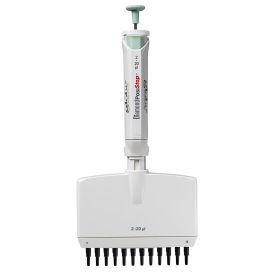 Pipette, Diamond PosiStop, Fully Autoclavable, 12-Channel,  Adjustable volume, 2 - 20ul, Red