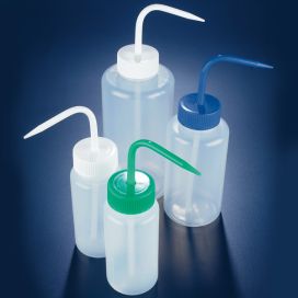 Wash Bottle, Wide Mouth, 1000mL, LDPE, RED Screwcap