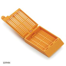 Cassette, Tissue Embedding with Attached Lid, 35° Writing Area, ORANGE
