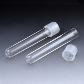 Test Tube, 12 x 75mm, (5mL), PS, with Separate Dual Position Snap Cap