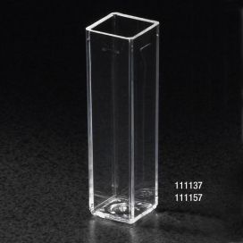 Cuvette, Spectrophotometer, Square, 4.5mL (10mm), PS, 4 Clear Sides, 100/Tray, 5 Trays/Unit