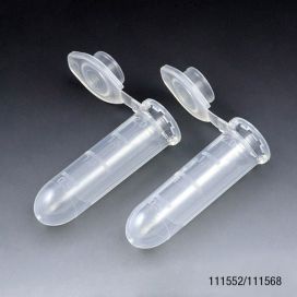 2mL Microcentrifuge Tube, PP, Attached Snap Cap, Graduated, Natural