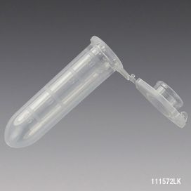 Microcentrifuge Tube, 2.0mL, PP, Attached Locking Snap Cap, Graduated, Natural, Lot Certified: Rnase, Dnase, Pryogen, ATP and Human DNA Free