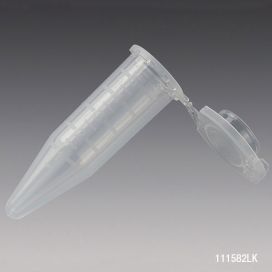 Microcentrifuge Tube, 5.0mL, PP, Attached Locking Snap Cap, Graduated, Natural, Lot Certified: Rnase, Dnase, Pryogen, ATP and Human DNA Free