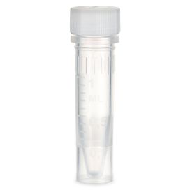 Microtube, 1.5mL, Self-Standing, Attached Screw Cap, with O-Ring, STERILE, PP, 500/Bag, 2 Bags/Case