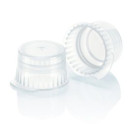 Cap, Snap, 12/13mm, PE, for Vacuum and Test Tubes, Clear