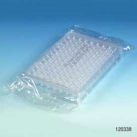 Microtitration Plate, 96-Well, Flat Bottom, PS, STERILE, Individually Wrapped