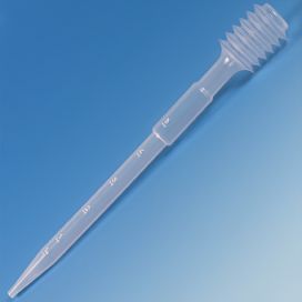 Transfer Pipet, 15.0mL, Bellows, Graduated to 5mL, Bulb Draw - 5.8mL