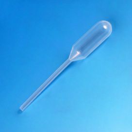 Transfer Pipet, 1.2mL, General Purpose, 65mm, STERILE, Individually Wrapped, 100/Bag, 5 Bags/Case