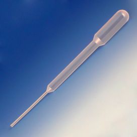 Transfer Pipet, 6.5mL, Narrow Stem, 155mm, Bulb Draw - 3.2mL