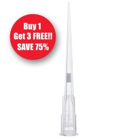 *** BUY 1 GET 3 FREE - SAVE 75% *** Filter Pipette Tip, 0.1 - 10uL, Extended Length STERILE, 96/Rack, 10 Racks/Box, 2 Boxes/Carton