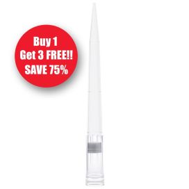 *** BUY 1 GET 3 FREE - SAVE 75% *** Filter Pipette Tip, 1 - 1000uL, STERILE, 96/Rack, 10 Racks/Box, 2 Boxes/Carton