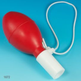 Pipette Filler Bulb, Safety, Universal, Synthetic Rubber, Red/White