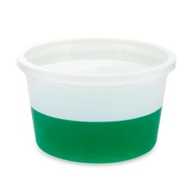 Container, Multi-Purpose, HDPE, Economy Style, 8oz (240mL), Short Style, Separate LDPE Snap Lid, Natural