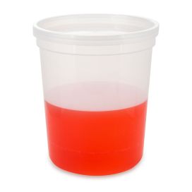 ***SAVE 51%*** Container, Multi-Purpose, PP, Economy Style, 32oz (960mL), Separate LDPE Snap Lid, Natural