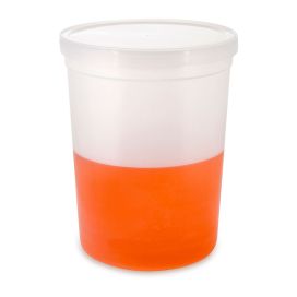 Container, Multi-Purpose, HDPE, Economy Style, 86oz (2580mL), Separate LDPE Snap Lid, Natural