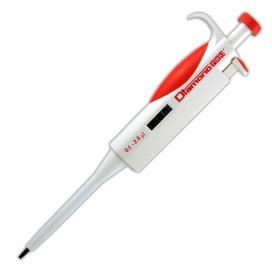 Pipette, Diamond PRO, Adjustable Volume, 0.1 - 2.5uL, Red (Tip Group A)