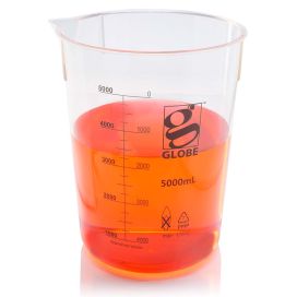 5000mL Beaker, Diamond Essentials, Griffin Style, Low Form, Printed Graduations, PMP