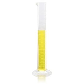 100mL Cylinder, Measuring, Diamond Essentials, Class A, PMP, Molded Graduations, tall form