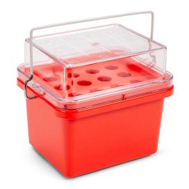 Mini Cooler, 0°C, 12-Place (3x4) for Blood Collection Tubes, Red