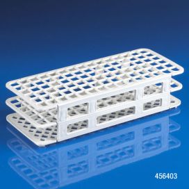 Rack, Tube, 12/13mm, 90-Place, PP, White