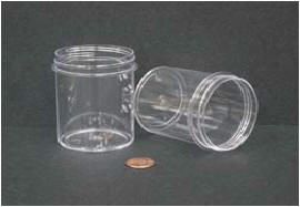 Jar, Wide Mouth, 120mL (4oz), PS, 58mm Opening, 1 15/16 x 2 5/8"   (Screw Cap Packaged Separately)
