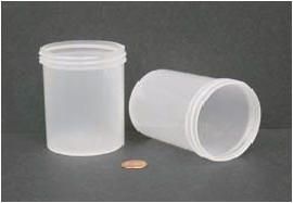 Jar, Wide Mouth, 240mL (8oz), PP, 70mm Opening, 2 7/16 x 3 3/8"   (Screw Cap Packaged Separately)