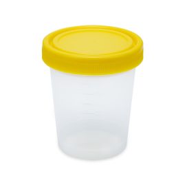 Globe Scientific Specimen Container, 5oz. with Separate Snap Cap, PP, Graduated