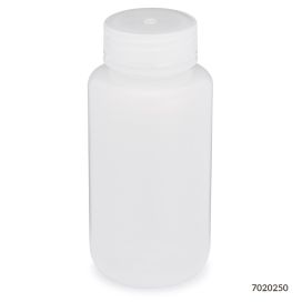 Bottles, Diamond RealSeal, Wide Mouth, Round, LDPE with PP Closure, 250mL, 12/Pack, 72/Case