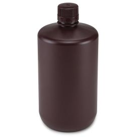 Bottles, Diamond RealSeal, Narrow Mouth, Amber PP Bottle, PP Screw Cap, 2 Litres (0.5 Gallons)