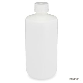 Bottles, Diamond RealSeal, Narrow Mouth Boston Round, HDPE with PP Closure, 500mL, 12/Pack, 48/Case
