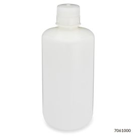 Bottles, Diamond RealSeal, Narrow Mouth Boston Round, HDPE with PP Closure, 1000mL, 6/Pack, 24/Case