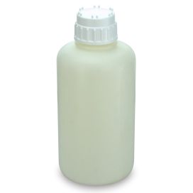 Vacuum Bottle, Heavy Duty, HDPE with  White PP 53mm Screw Cap, 2 L, 2/Pack