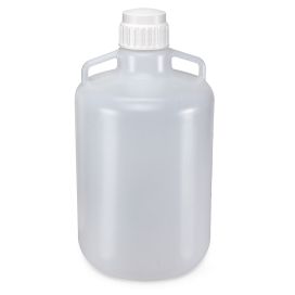 Carboys, Round with Handles, PP, White PP Screwcap, 20 Liter, Molded Graduations, Autoclavable