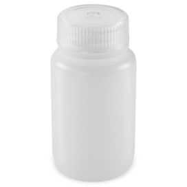 Diamond Essentials Bottle, Wide Mouth, Round, HDPE with PP Closure, 125mL, Bulk Packed with Bottles and Caps Bagged Separately, 500/Case