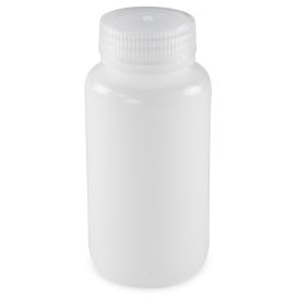 Diamond Essentials Bottle, Wide Mouth, Round, HDPE with PP Closure, 250mL, Bulk Packed with Bottles and Caps Bagged Separately, 250/Case