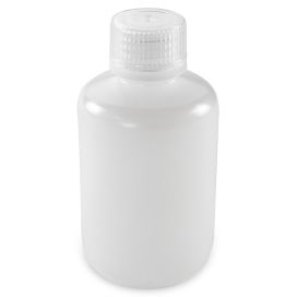 Diamond Essentials Bottle, Narrow Mouth, Boston Round, HDPE with PP Closure, 125mL, Bulk Packed with Bottles and Caps Bagged Separately, 500/Case