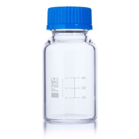 50mL Media Bottle, Globe Glass, 10/Box, 40/Case