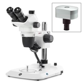 Trinocular stereo zoom microscope Nexius, Zoom Evo,0.65x to 5.5x zoom obj,w/camera