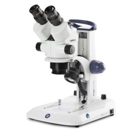 Trinocular stereo zoom microscope Stereo, Blue, 0.7x to 4.5x zoom obj.