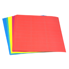 Label Sheets, Cryo, 67x25mm, for Racks and Boxes, Assorted Colors (150 labels in blue, green, violet, red and yellow)
