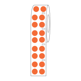 Label Roll, Cryo, Direct Thermal, 13mm Dots, for 2.0mL Tubes, Orange